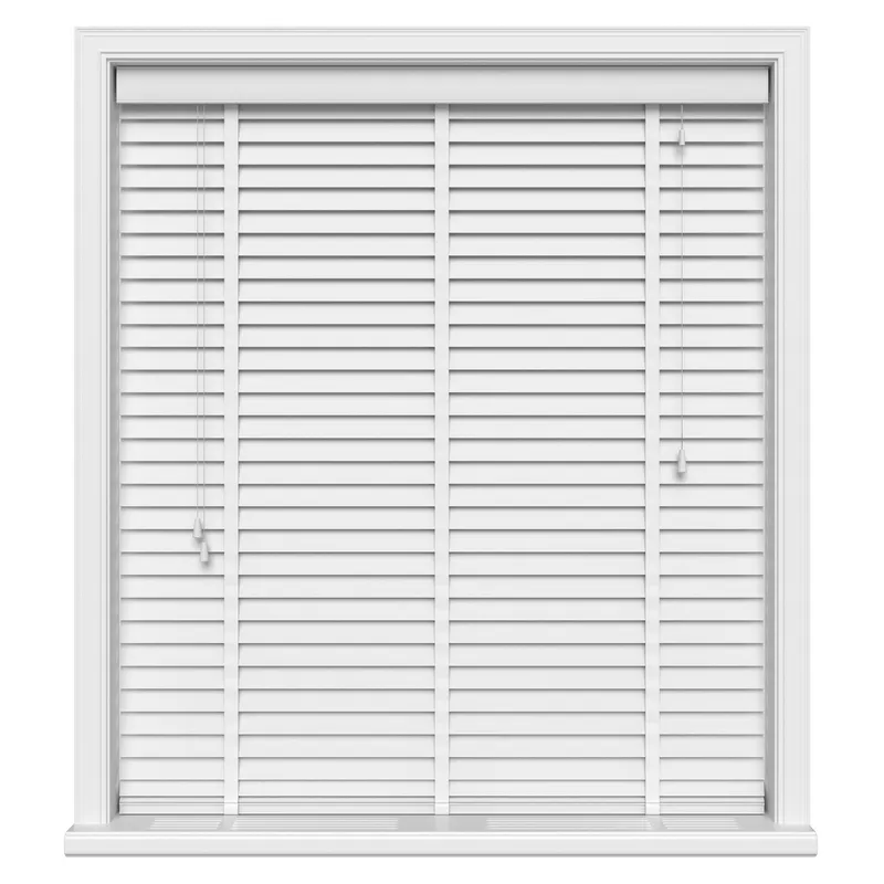 Pure White Real Wood With Cotton Tapes Blinds Uk