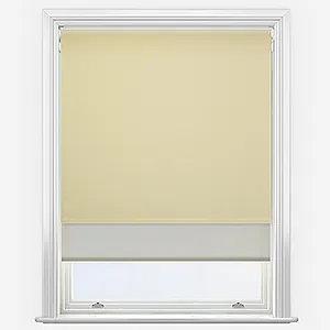 Optima Blackout Ivory & Natural Double Roller Blind