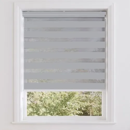 Verve Silver Grey Day & Night Roller Blinds