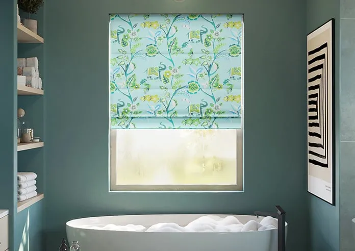 Gujarat Cyan - Roman Blind