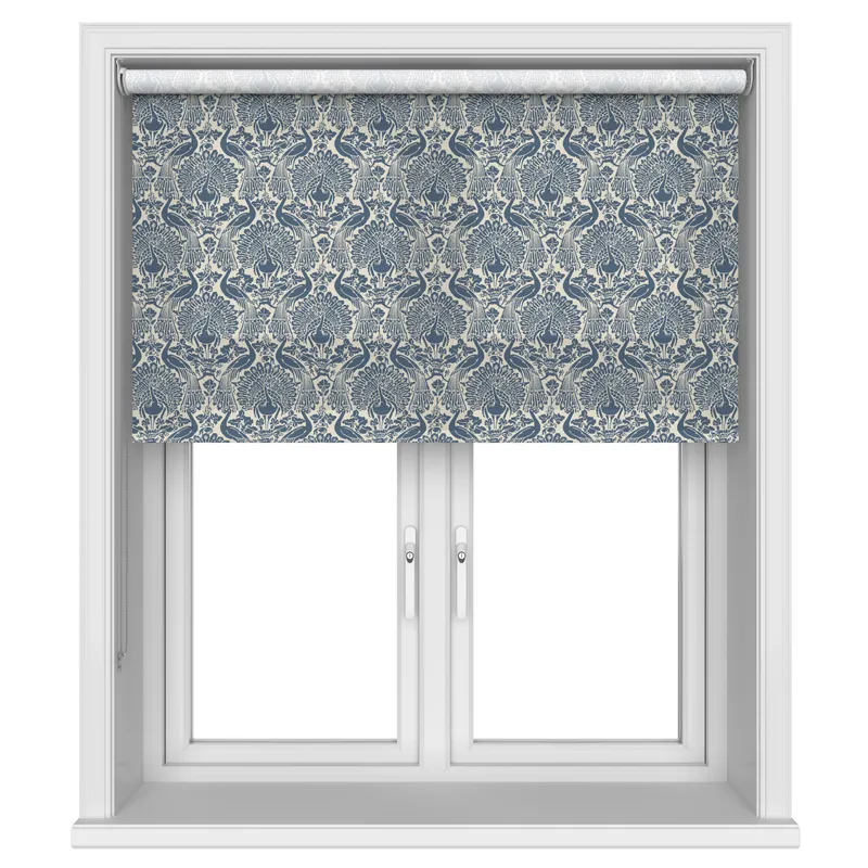 Laura Ashley Peacock Damask Dusky Seaspray Blinds Uk