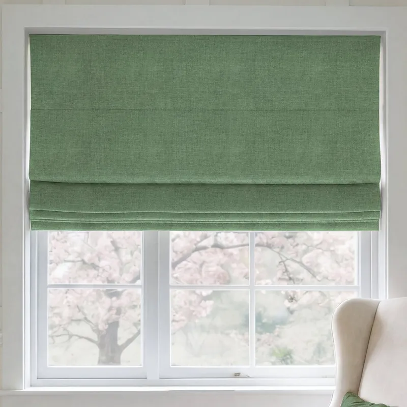Ante Decor Chelsea Chenille Made To Measure Roman Blind Forest