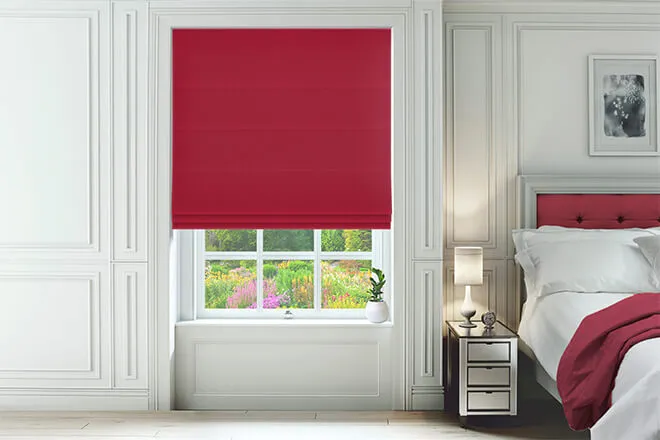 Omni Scarlet - Velvet Twist Fit No Drill Roman Blind
