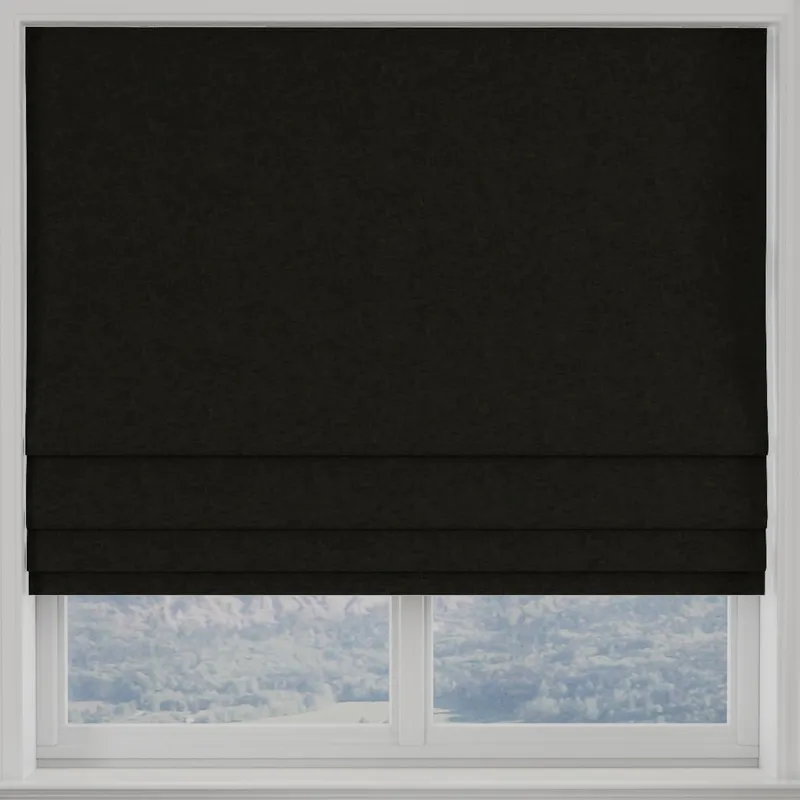 Kansai Plain Made To Measure Roman Blind Noir