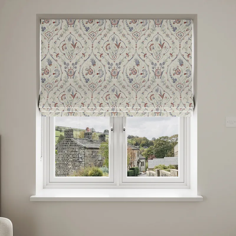Laura Ashley Foscot Damask Crimson Red Blinds Uk