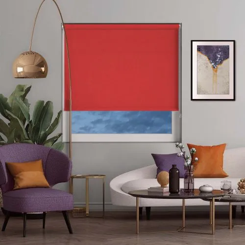 Luxe Scarlet Roller Blind