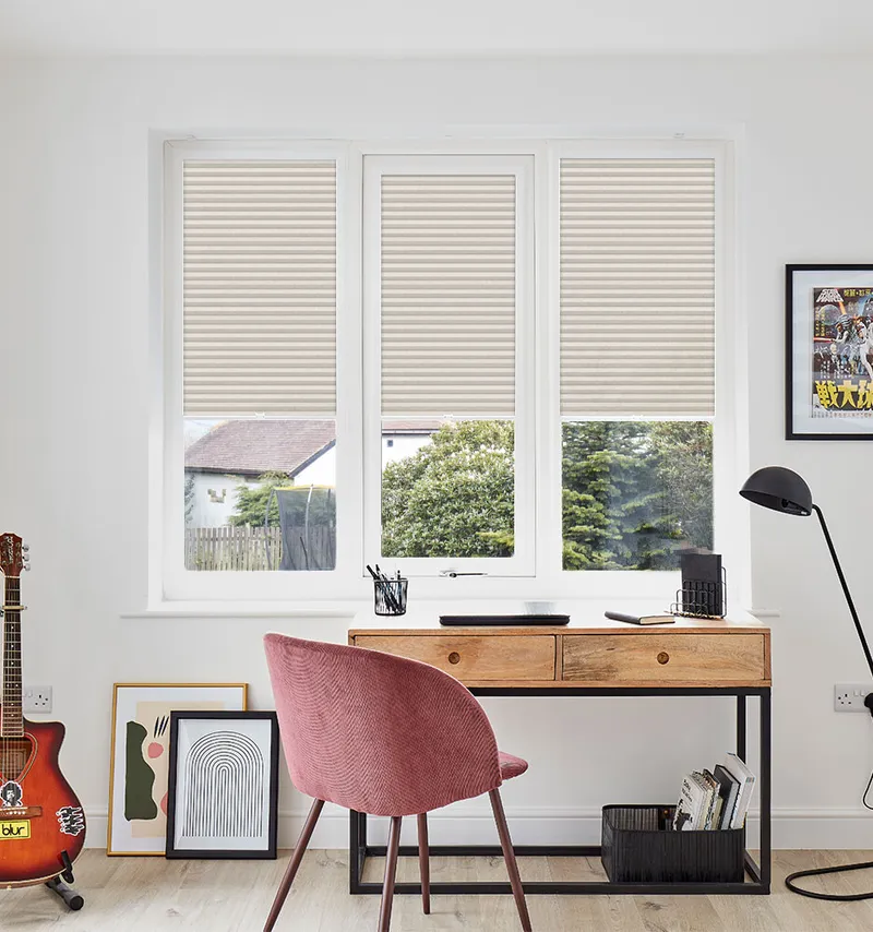 Halo Ivory 25mm Perfect Fit Pleated Blinds