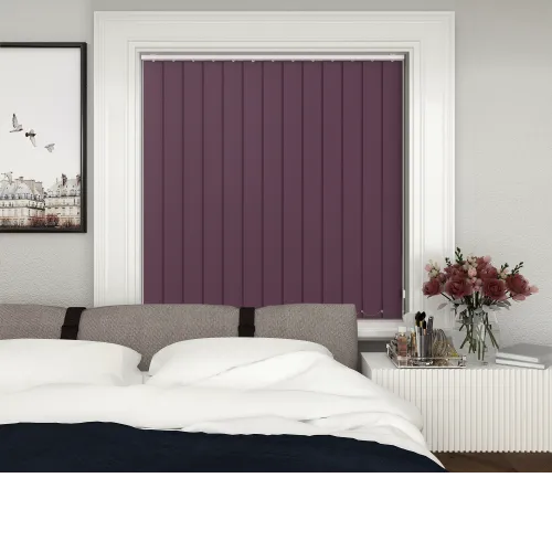 Bedtime Aubergine Vertical Blind