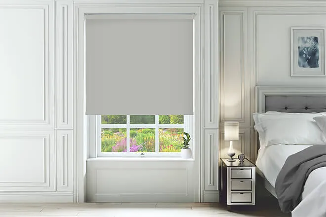 Ibiza Light Grey - Blackout Roller Blind