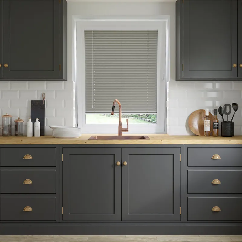 Perfect Fit Smoke Grey Venetian Blinds 25mm
