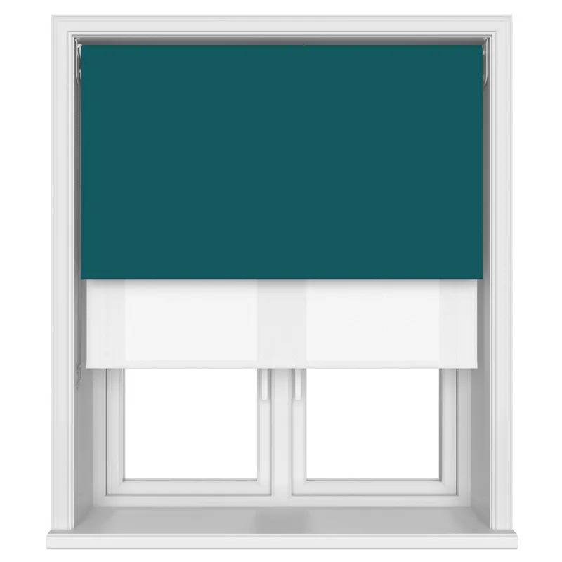 Tradechoice Blackout Teal Double Roller Blind