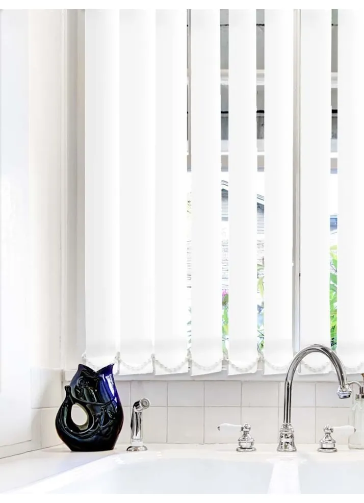 White Waterproof 89mm Vertical Blind