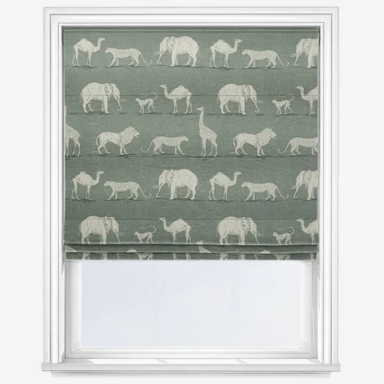 Prairie Animals Seagrass Roman Blind