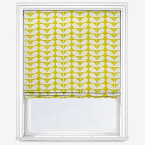 Orla Kiely Solid Stem Yellow Roman Blind