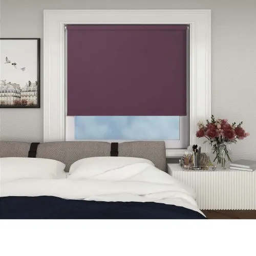 Bedtime Aubergine Cordless Roller Blind