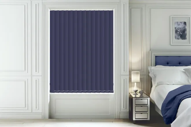 Ibiza Navy - Blackout Vertical Blind