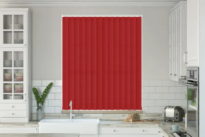 Chloe Scarlet - Moisture Resistant Vertical Blind