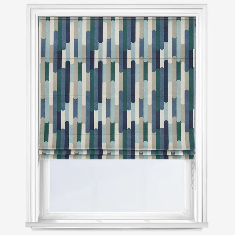 Seattle Mineral And Navy Roman Blind