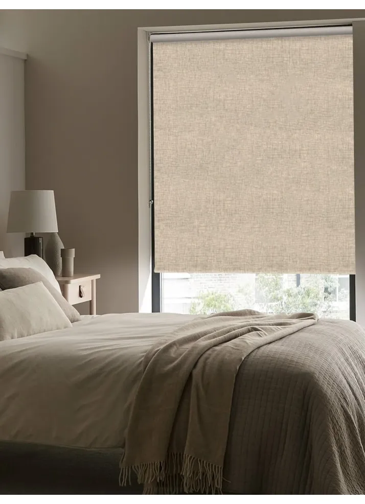 Linen Beige Blackout Thermal Roller Blind