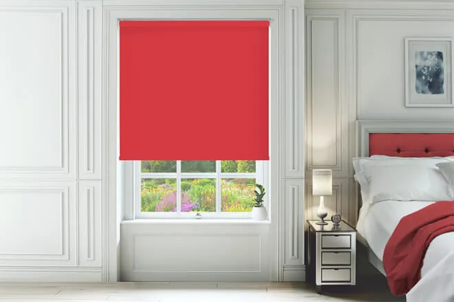 Cambridge Red - Safe+ Fire Retardant & Moisture Resistant Blackout Roller Blind