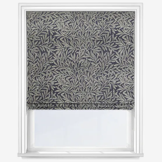 William Morris At Home Willow Woven Indigo Roman Blind