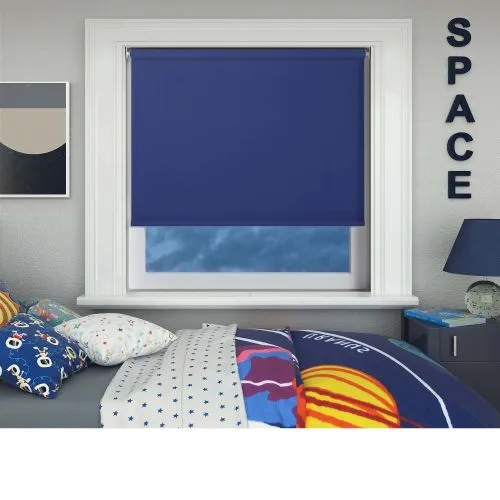 Bedtime Rich Blue Cordless Roller Blind