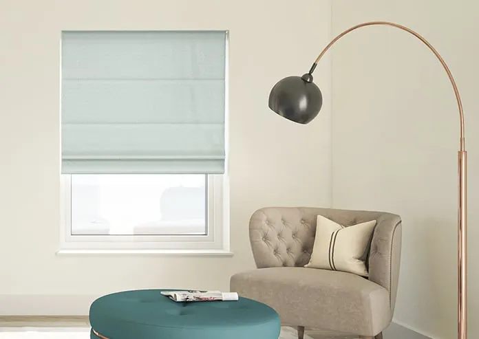Dew Drop Metallic Sky - Roman Blind