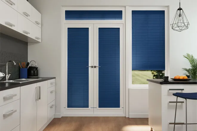 Precision Blue Gloss - 25mm Slat Venetian Perfect Fit Blind