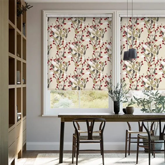 Bursting Berries Cherry Roller Blind