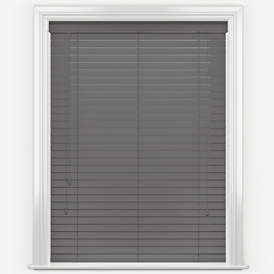Lusso Dark Grey Wooden Venetian Blind