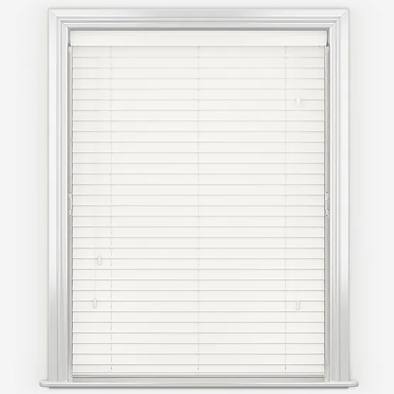 Aspen Smooth Pearl Wooden Venetian Blind