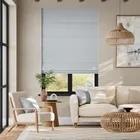 Remy Linen Powder Blue Roman Blind
