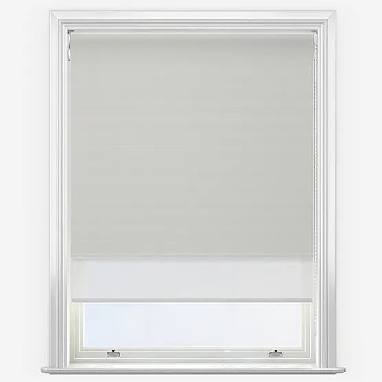 Double Roller Supreme Blackout Parchment & White Double Roller Blind