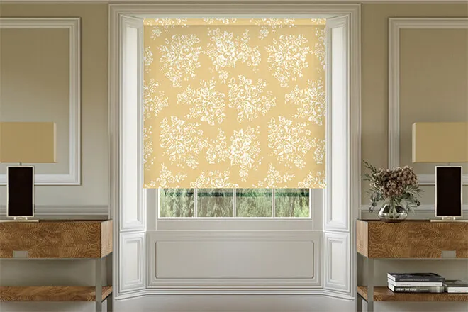 Cath Kidston Washed Rose Ochre - Designer Roller Blind