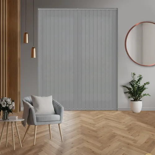 Ribbon Solar Pewter Vertical Blind