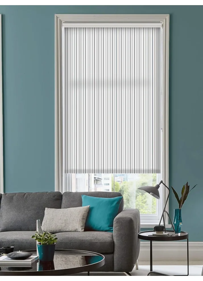 Pinstripe Grey Roller Blind