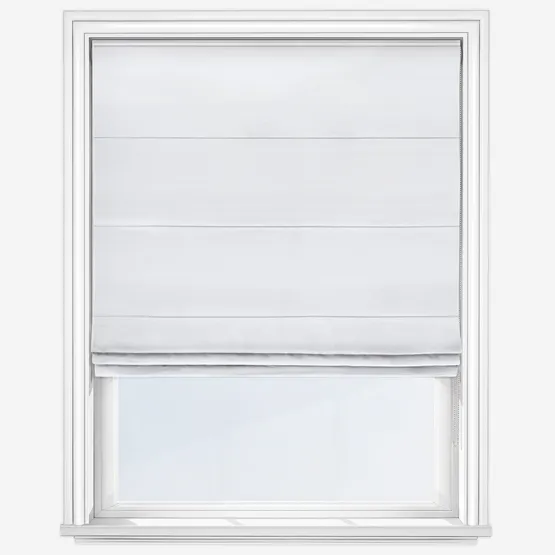 Touched By Design Luxe Faux Silk White Roman Blind