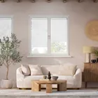 Stick On Serenity Voile White Roller Blind