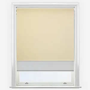 Optima Blackout Light Taupe & Grey Double Roller Blind