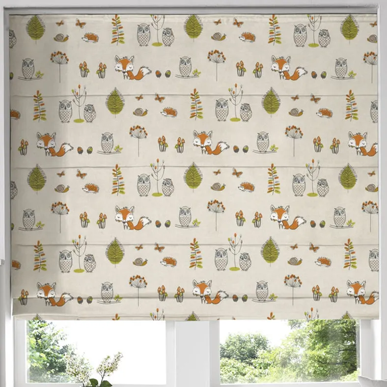 Woodland Fox Made To Measure Roman Blind Multi
