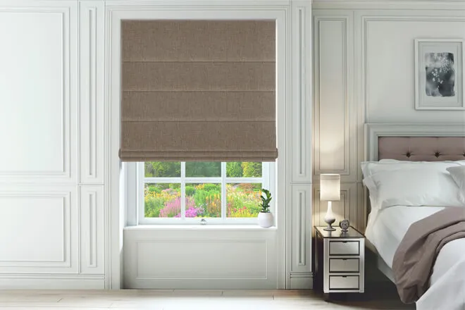 Como Biscuit - Woven Roman Blind