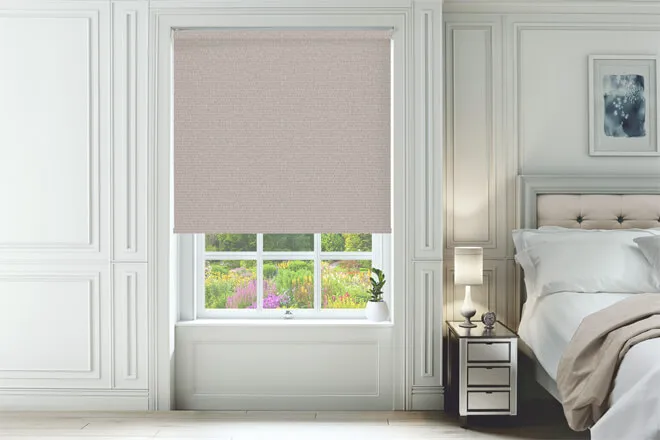 Esme Stone - Hand Weave Look Blackout Roller Blind