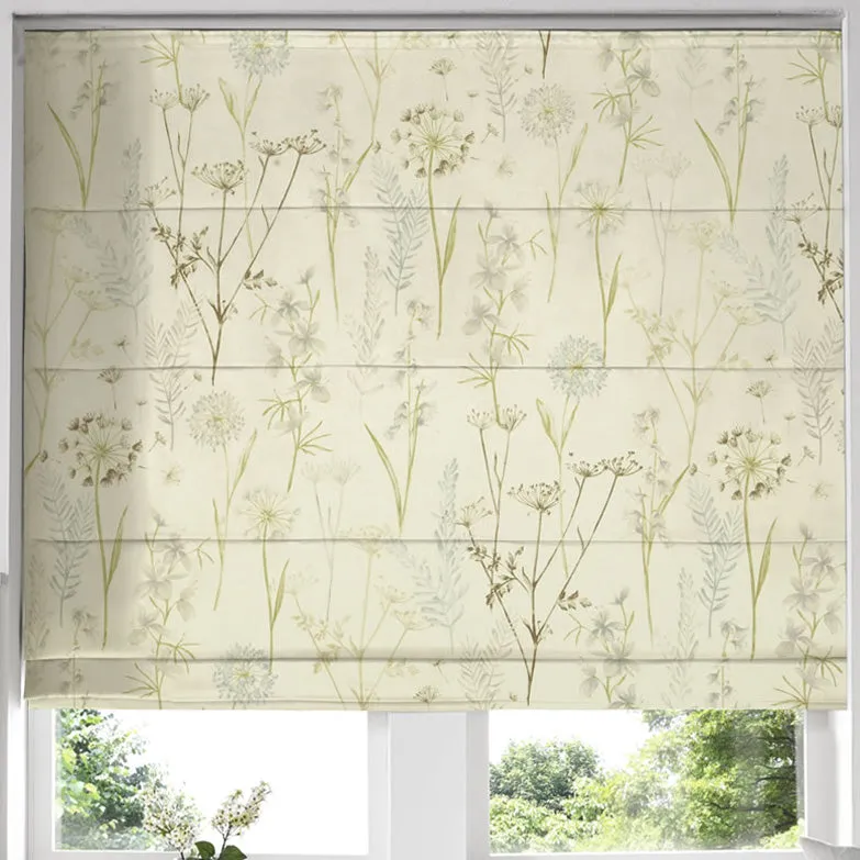 Wild Flower Made To Measure Roman Blind Wedgewood