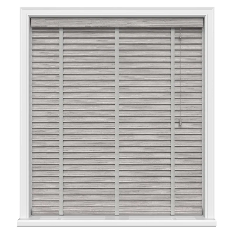 Ashen Drift Grey Real Wood With Tapes Motorised Uk - Motorised Blinds