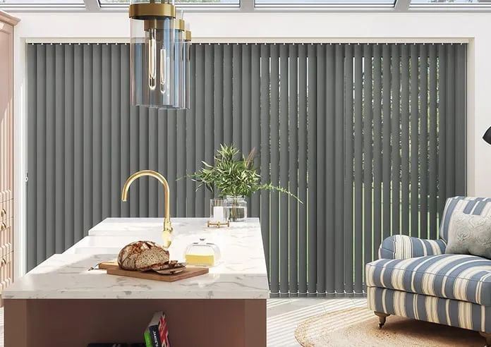 Trinity (Blackout) Fossil Grey - Vertical Blind