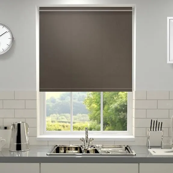 Kensington Plain Made To Measure Roller Blind Havana