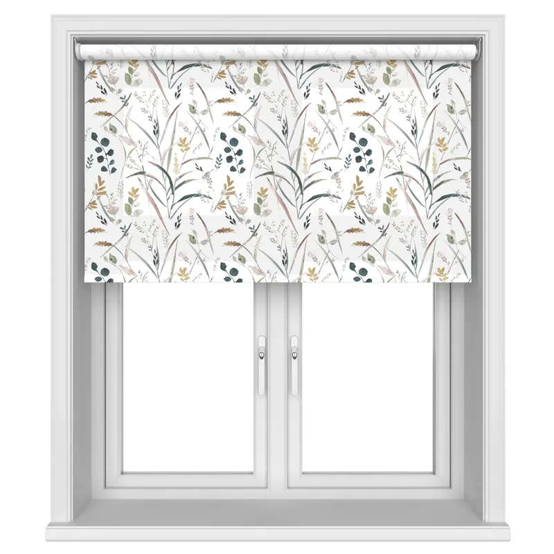 Bloom Rustic Leaves Motorised Roller Blind
