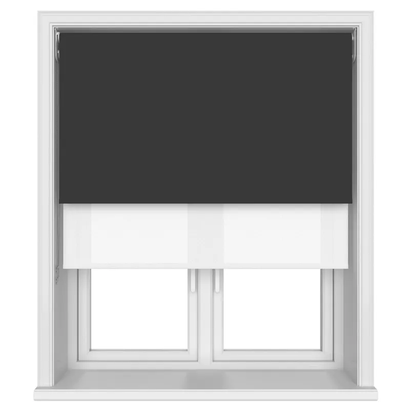 Bella Noir Double Roller Blind Blinds Uk