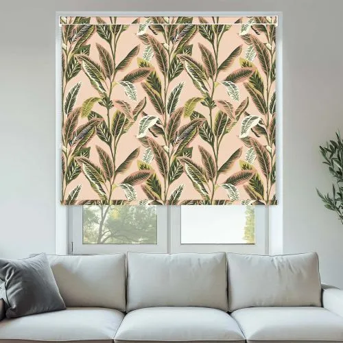 Pelmet Roller Blinds - Island Palm Fiesta Design