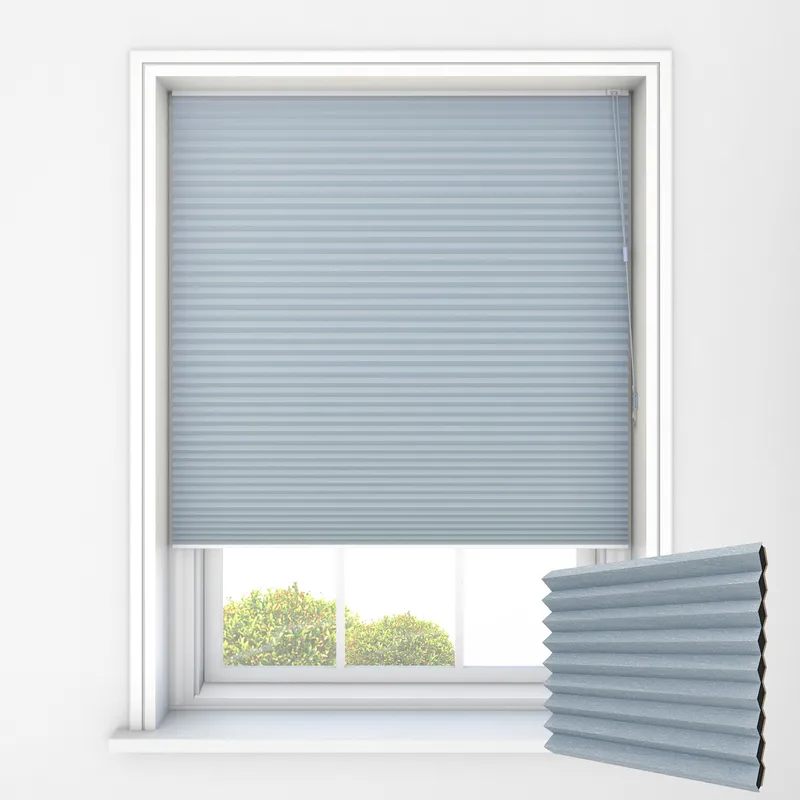 Luna Cool Blue Thermal Blackout Honeycomb Blinds